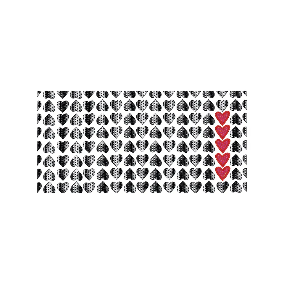 Corazones Rojos 70 x 140 cm 1