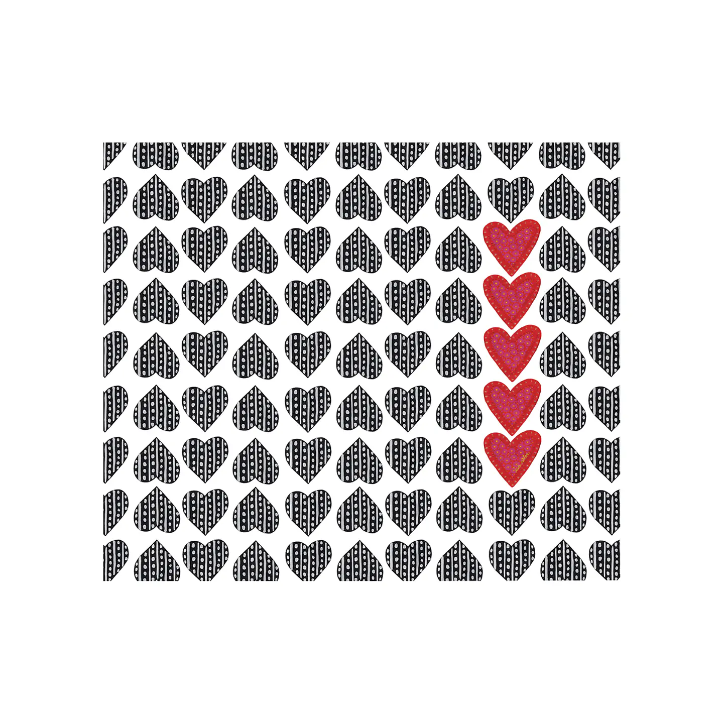 Corazones Rojos 140 x 160 cm 1