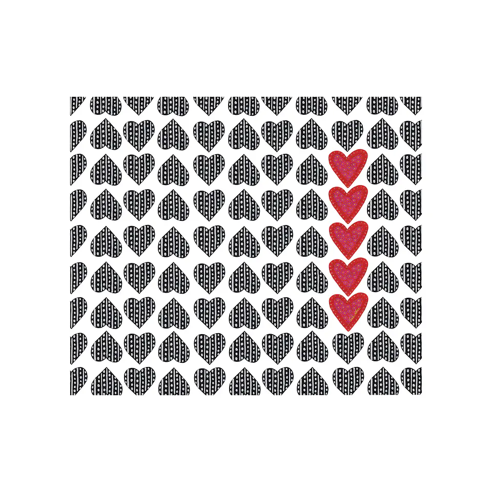 Corazones Rojos 140 x 160 cm 1