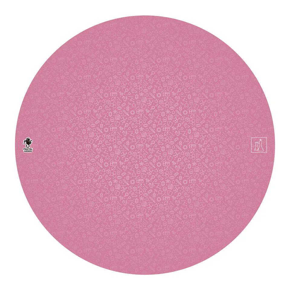Playmat Fractal Rosa Redondo 90 x 90 cms 1