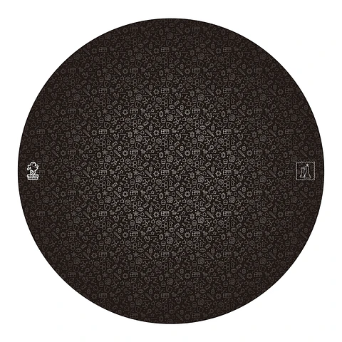 Playmat Fractal Negro Redondo