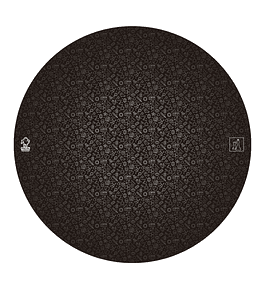 Playmat Fractal Negro Redondo 90 x 90 cms   