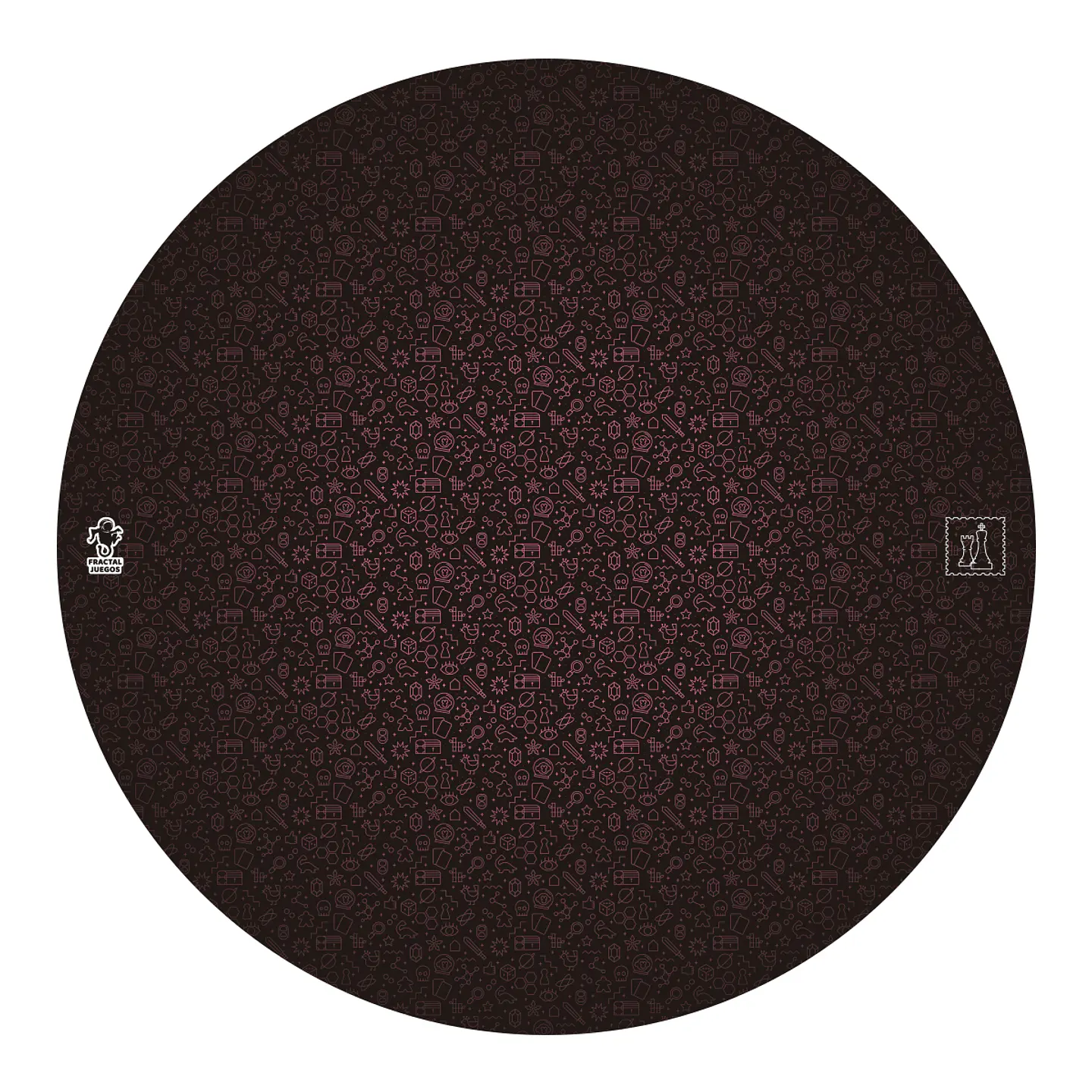 Playmat Fractal NegroRosa Redondo 1