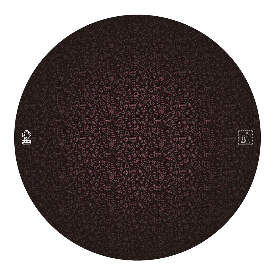 Playmat Fractal NegroRosa Redondo 1
