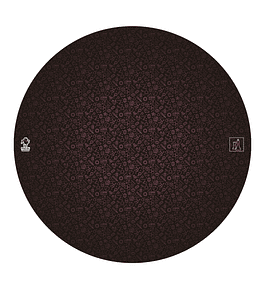 Playmat Fractal Negro Redondo 90 x 90 cms  