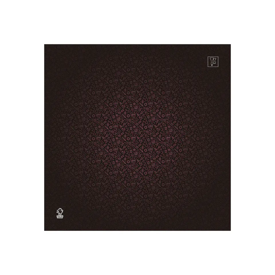 Playmat Fractal NegroRosa 70 x 70 cms 1