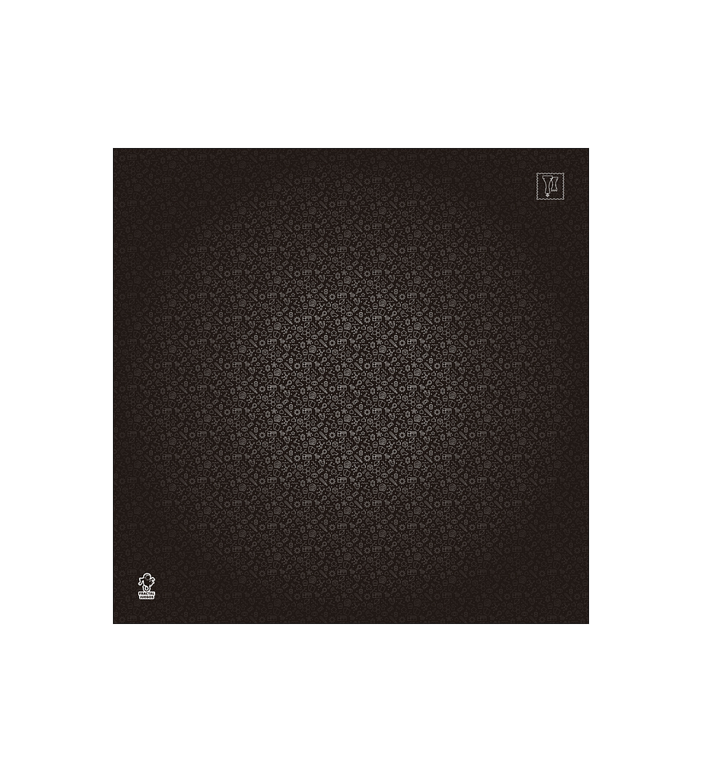 Playmat Fractal Negro - 90 x 90 cms