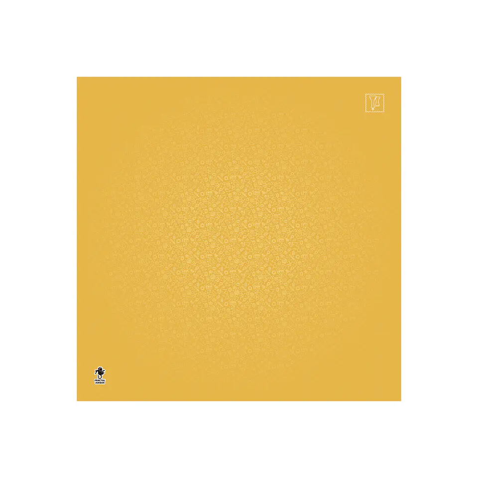 Playmat Fractal Naranja 90 x 90 cms 1