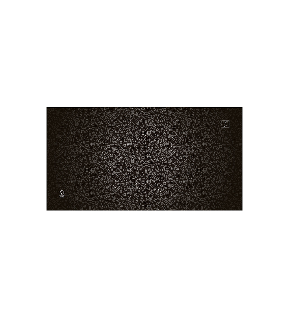 Playmat Fractal Negro 70 x 35 cms