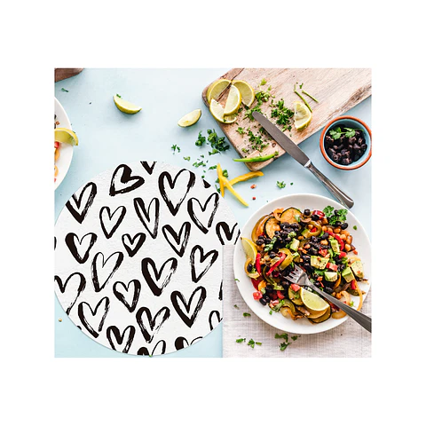 Set 6 Individuales Love Pop Art Redondo