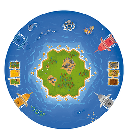 Playmat Colonos Redondo 90 x 90 cms