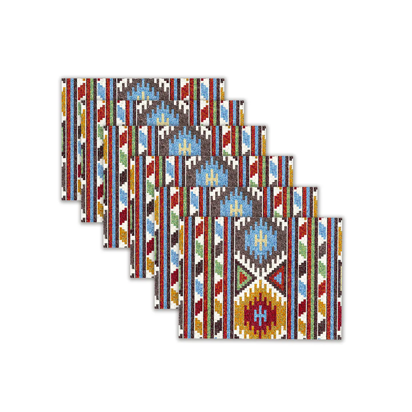 Set 8 Individuales Rectangular Kilim 1