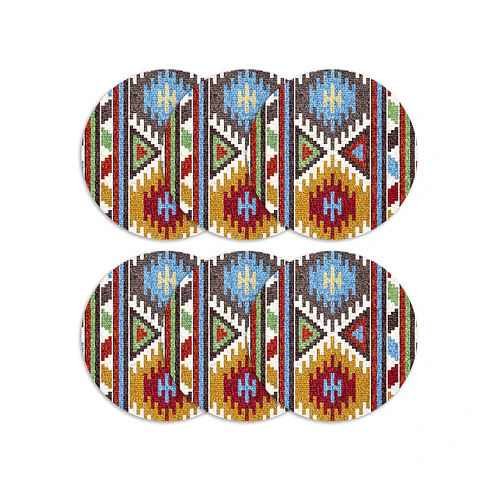 Set 6 Individuales Kilim Redondo
