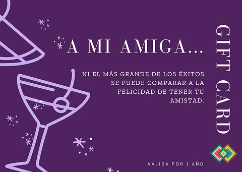 Gift Card Amistad <br><h5 >Selecciona el monto de tu regalo y rellena el formulario. </h5><br>