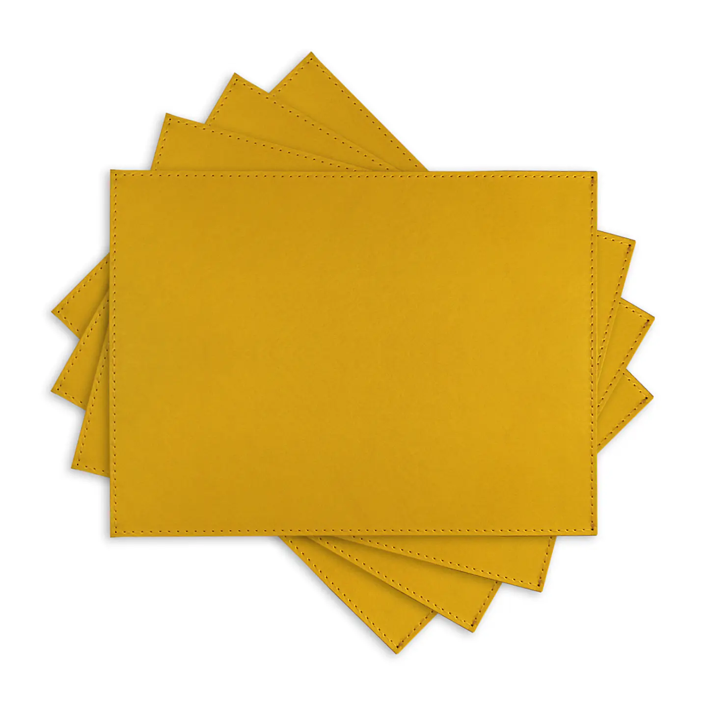 Set 4 Individuales Aubrey Yellow Rectangular 1