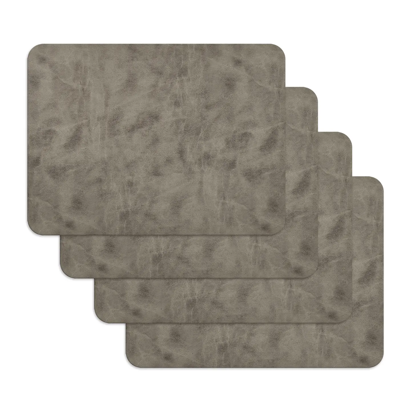 Set 4 Individuales Gray Rectangular 1