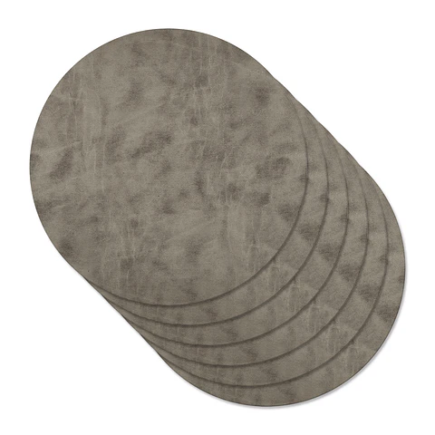 Set 6 Individuales Gray Redondo