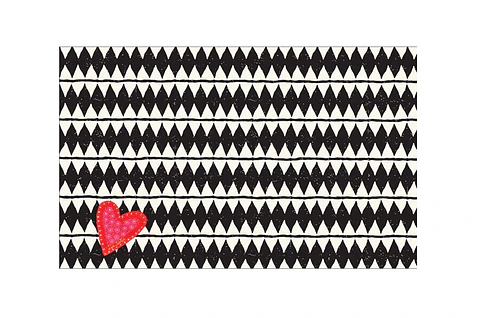 Rombo Corazón Red 140 x 220 cm