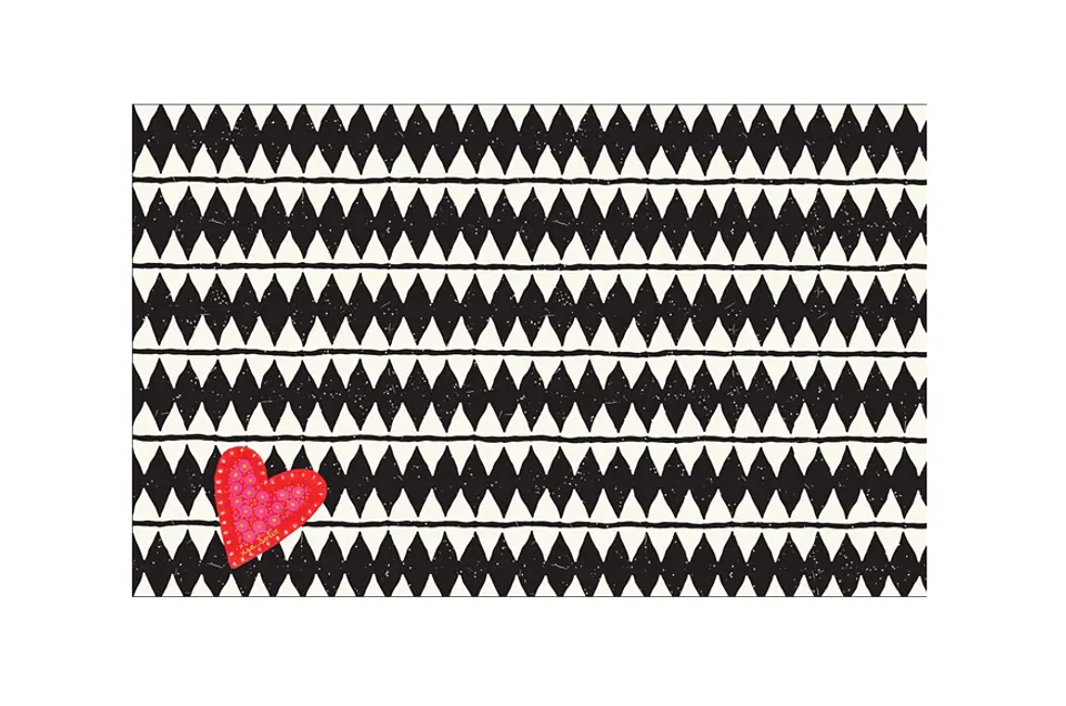 Rombo Corazón Red 140 x 220 cm 1