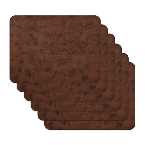 Set 6 Individuales Dark Tobacco Rectangular