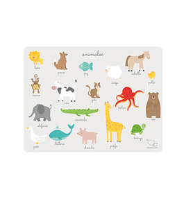 Set 8 Individuales Animales rectangular