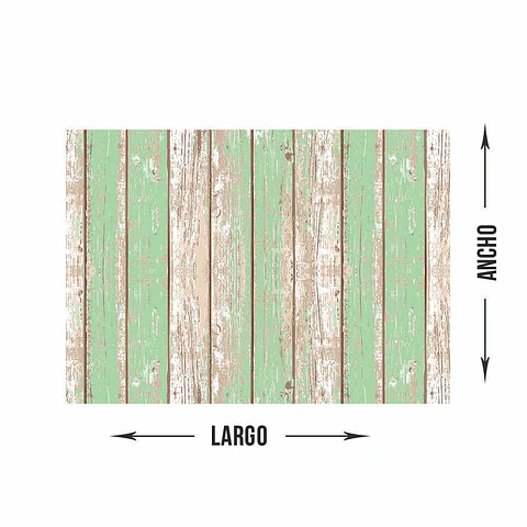 Madera Vintage Verde (a medida)