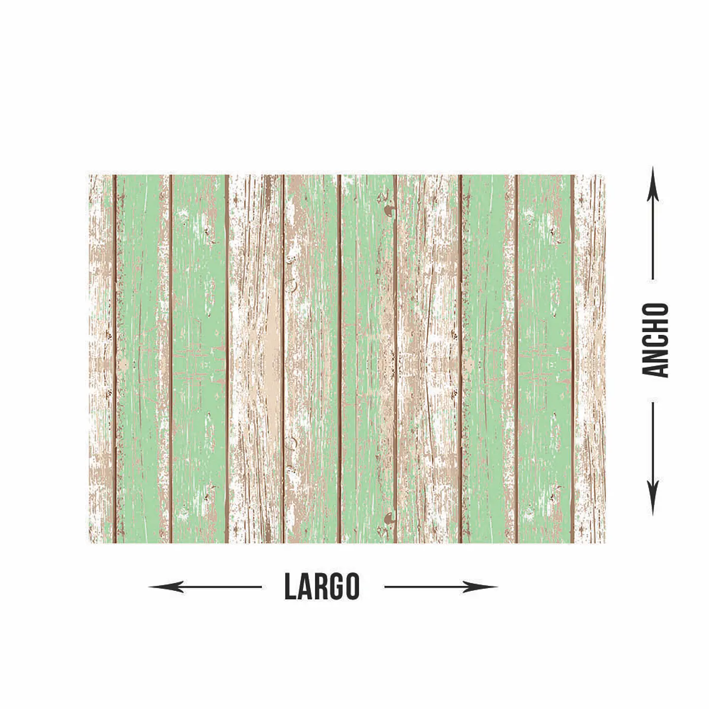Madera Vintage Verde (a medida) 2