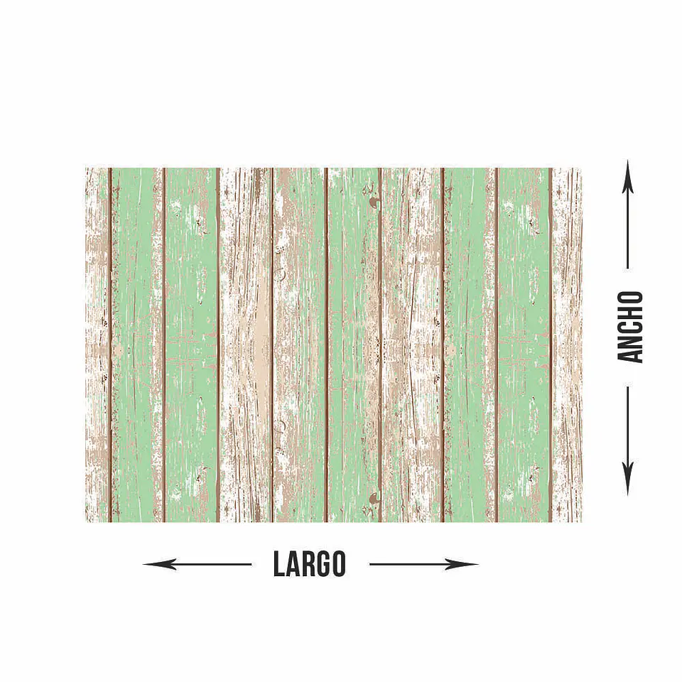 Madera Vintage Verde (a medida) 2