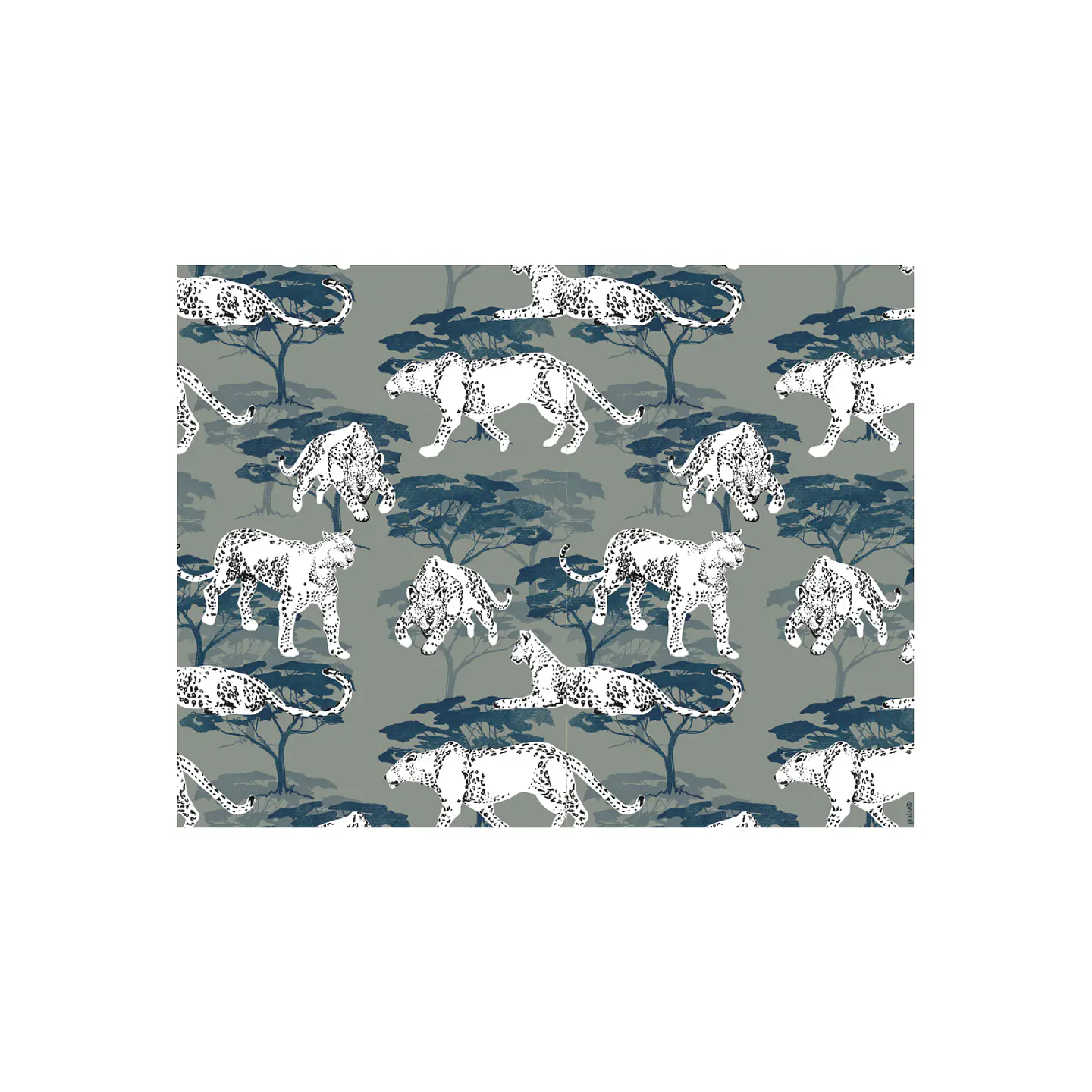 Set De 8 Individuales Graba Leopardo Rectangular 2