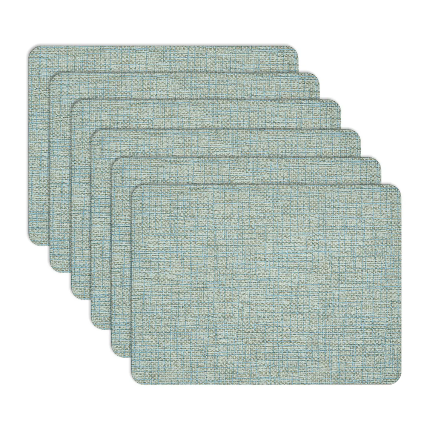 Set 6 Individuales Luxe Ligth Blue Rectangular 1