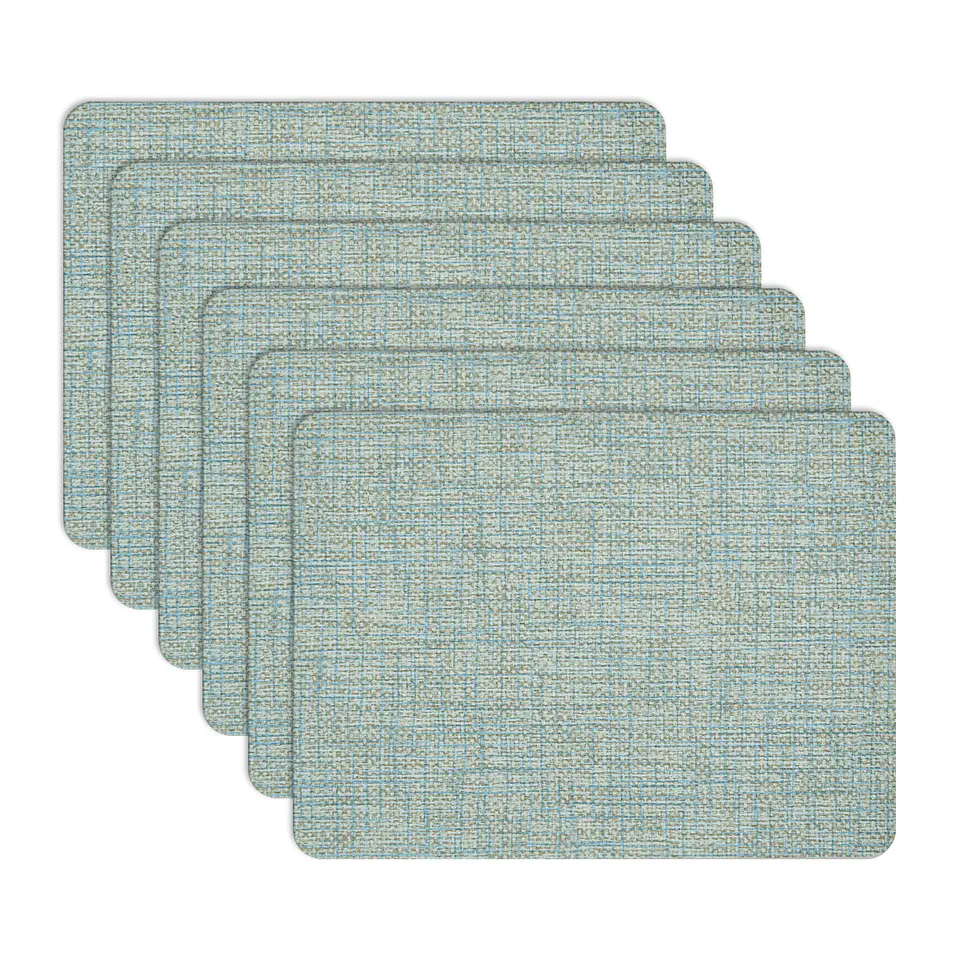 Set 6 Individuales Luxe Ligth Blue Rectangular 1