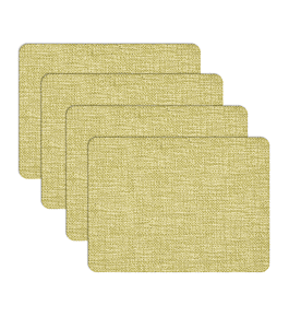 Set 4 Individuales Luxe Lemon Grass Rectangular