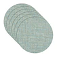 Set 6 Individuales Luxe Ligth Blue Redondo - Miniatura 1