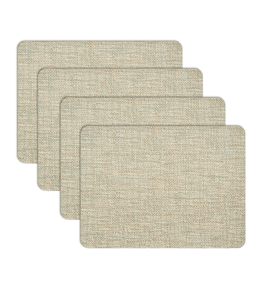 Set 4 Individuales Luxe White Sand Rectangular