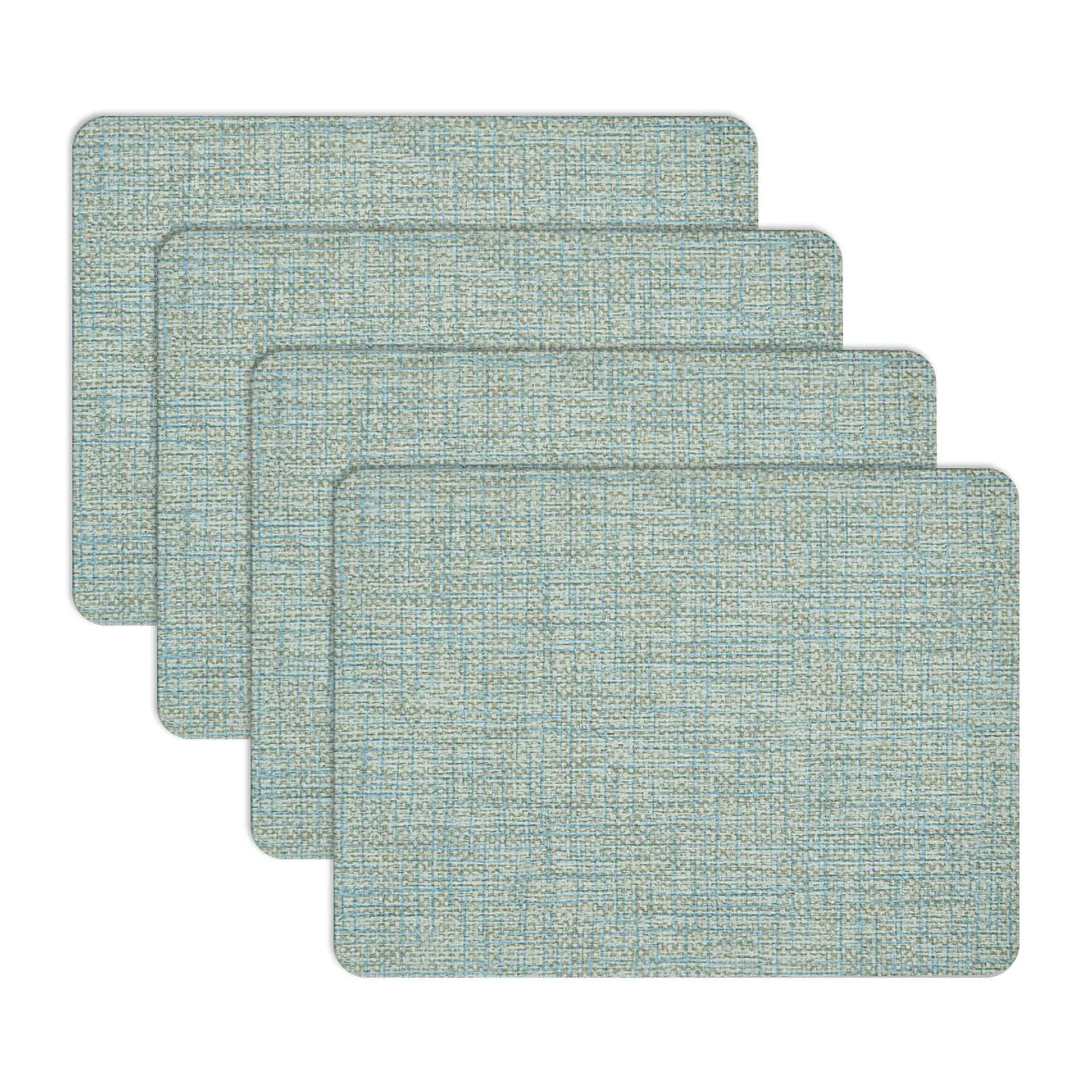 Set 4 Individuales Luxe Ligth Blue Rectangular 1