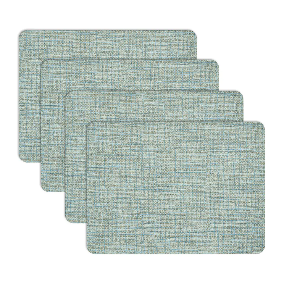 Set 4 Individuales Luxe Ligth Blue Rectangular 1