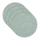 Set 4 Individuales Luxe Ligth Blue Redondo - Miniatura 1