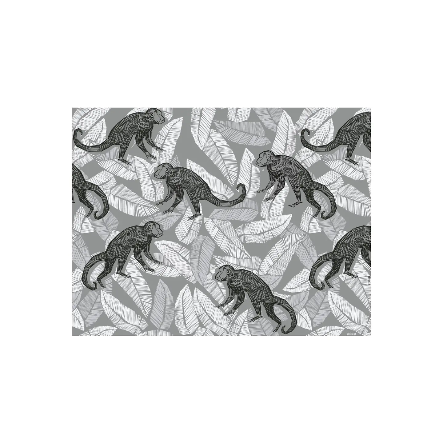 Set 8 Individuales Graba Monos Rectangular 2