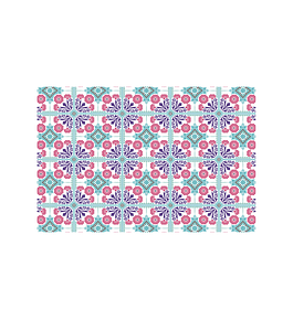 .Alfombra Vinílica Baldosa Turquesa 70 X 100 Cm