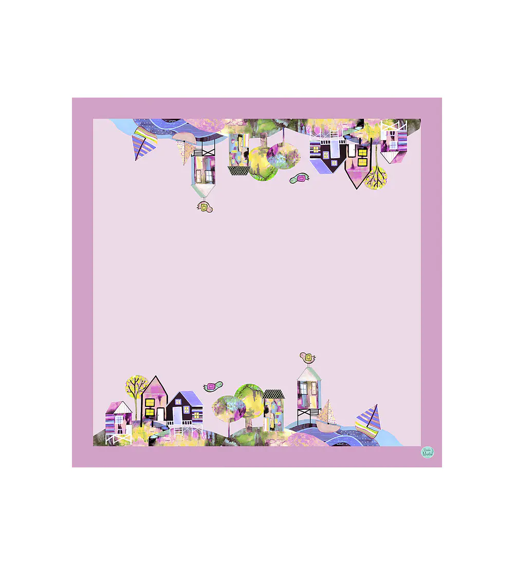 Alfombra Puerto Rosa 140 x 140 cm