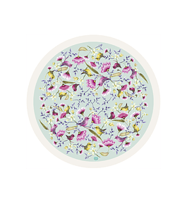 Alfombra Pajarito y Flores Redonda 140 x 140 cm