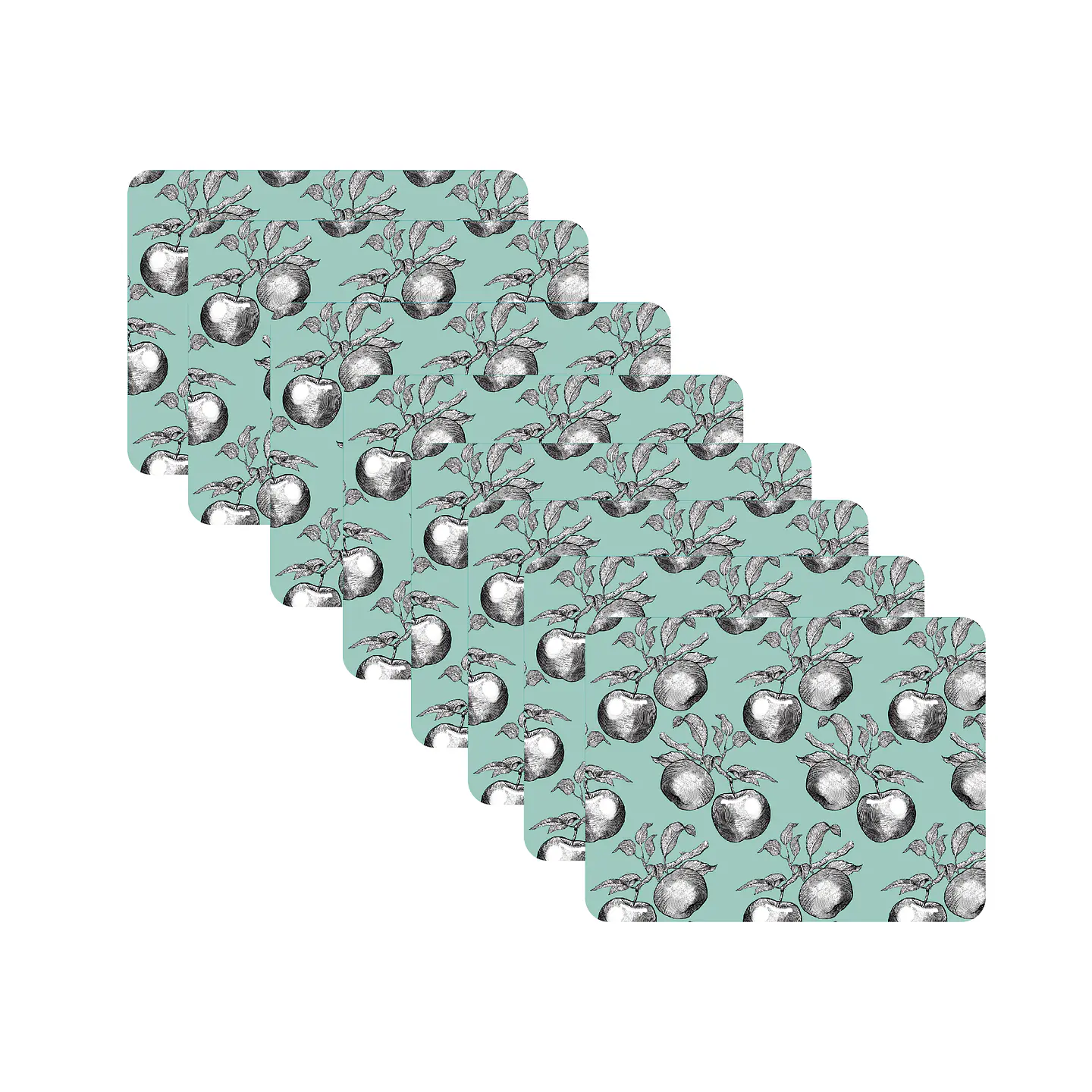 Set De 8 Individuales Graba Manzana Rectangular 1
