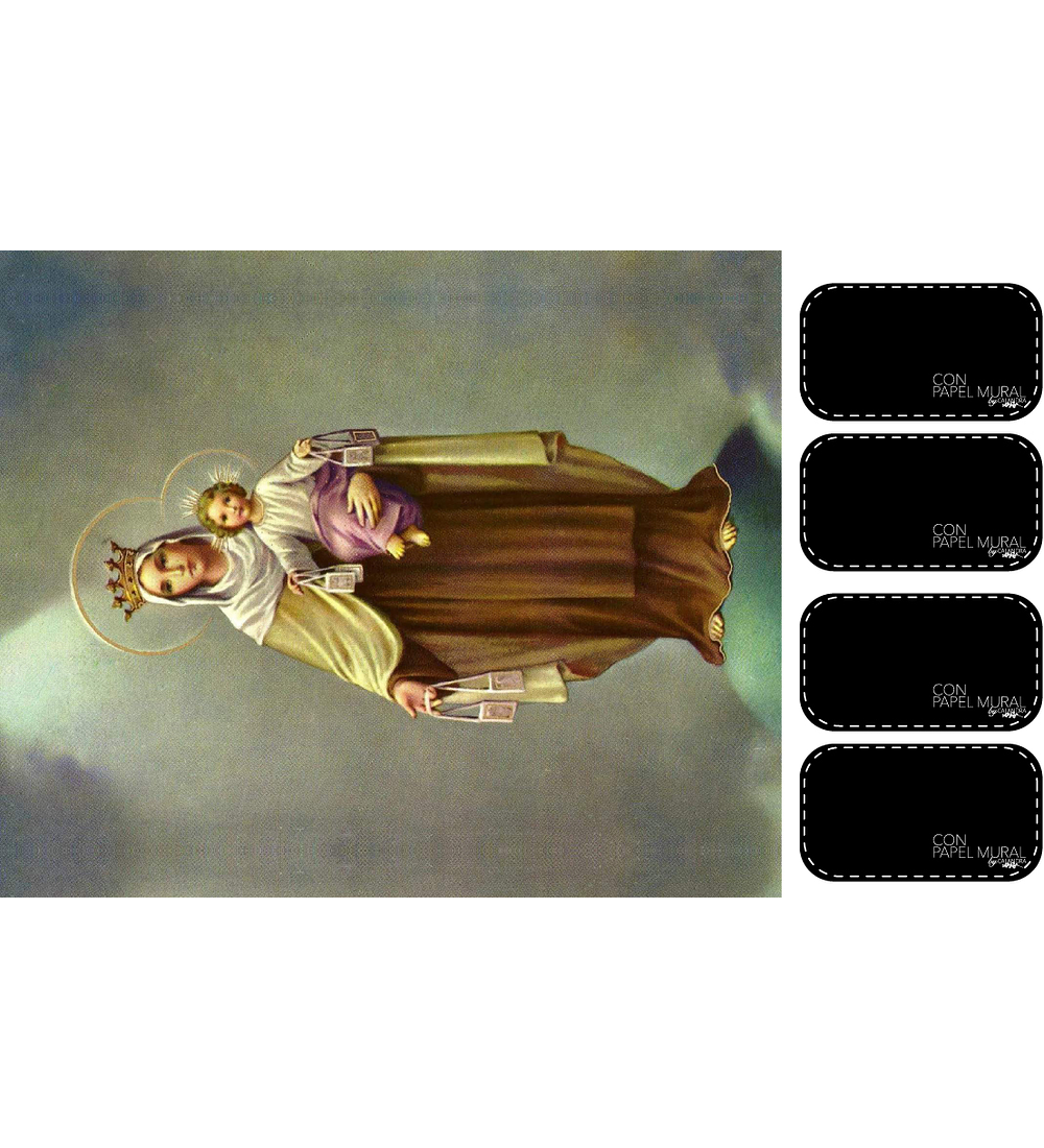 MAT Virgen Maria 100x80 + 3 MAT de 31,5 x 17 CM