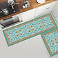Set 2 Alfombras de Cocina Ultra Delgada Flor de Esparta - Miniatura 2