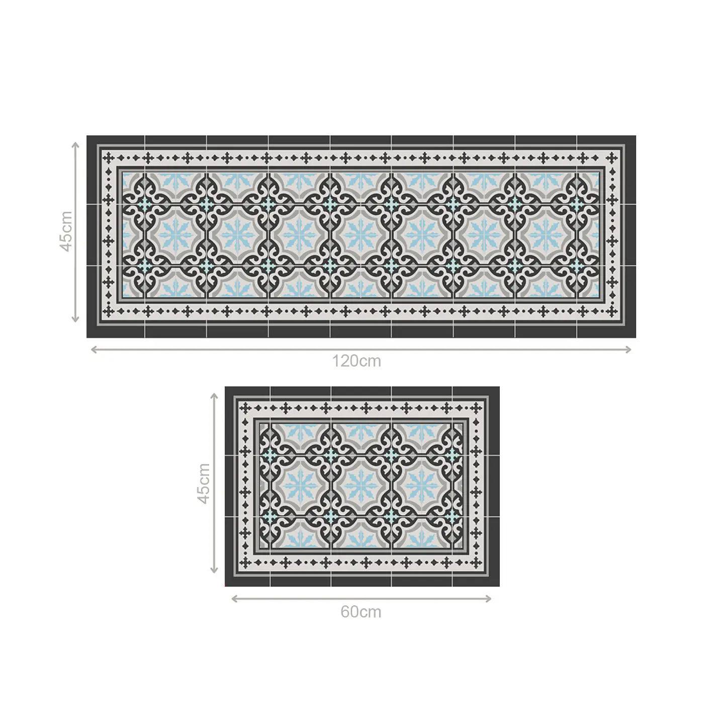 Set 2 Alfombras de Cocina Ultra Delgada Córdova Gray 6