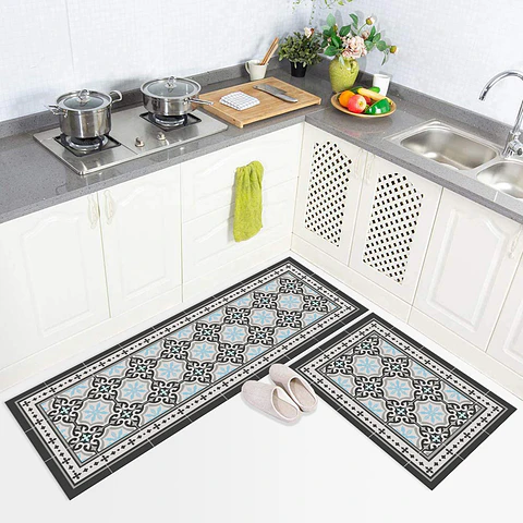 Set 2 Alfombras de Cocina Ultra Delgada Córdova Gray