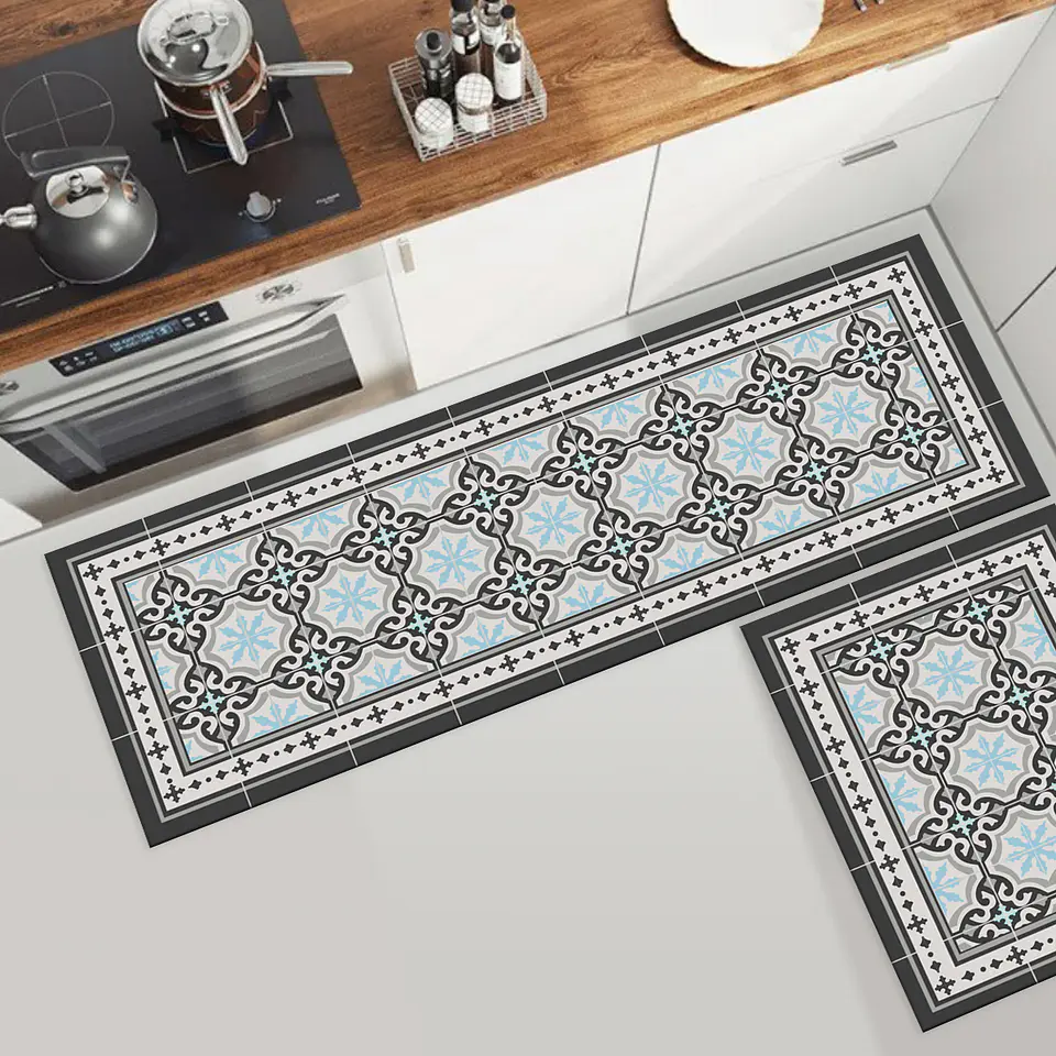 Set 2 Alfombras de Cocina Ultra Delgada Córdova Gray 2