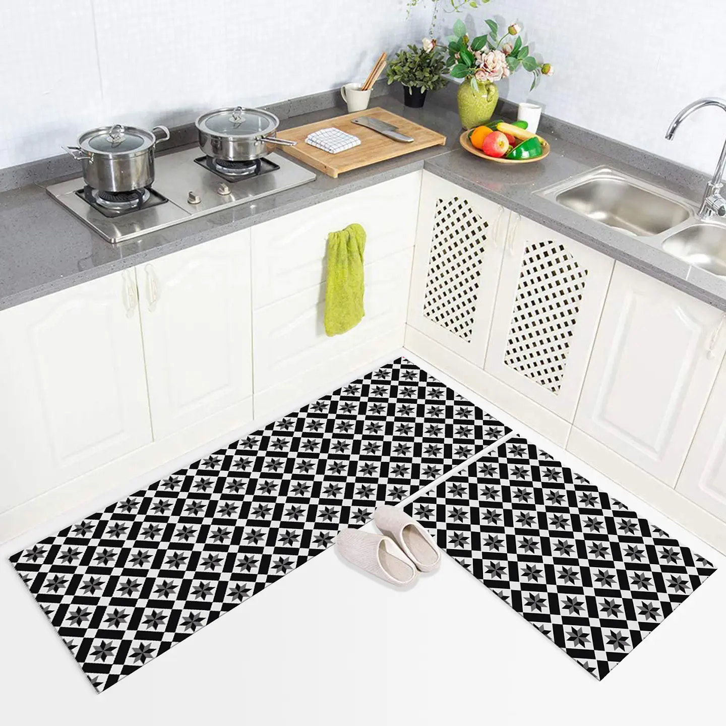 Set 2 Alfombras de Cocina Ultra Delgada Estrella del Sur 1