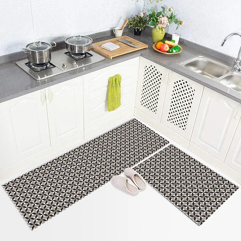 Set 2 Alfombras de Cocina Ultra Delgada Psicodelia