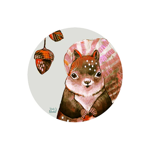 Set 6 Individuales Ardilla - Redondo 37 X 37 Cm